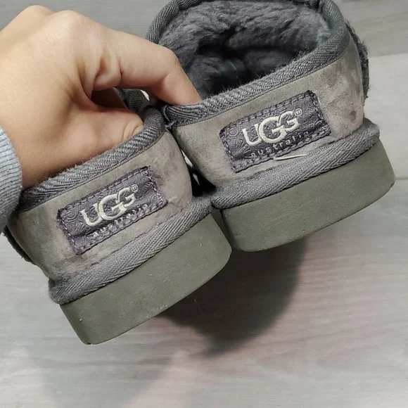 Ugg Australia Women Leather Sheepskin Clogs platform Slippers shoes sz 7 - Picture 7 of 13